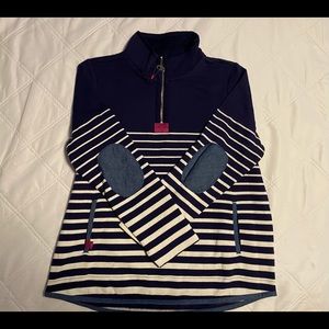 Joules Half-Zip Striped Sweatshirt